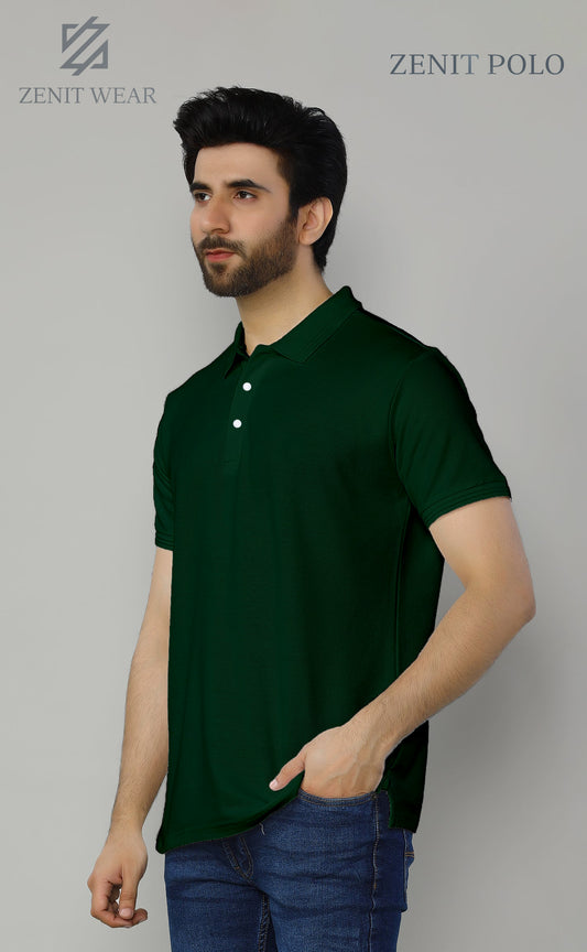 Men's Basic Polo Bottle Green