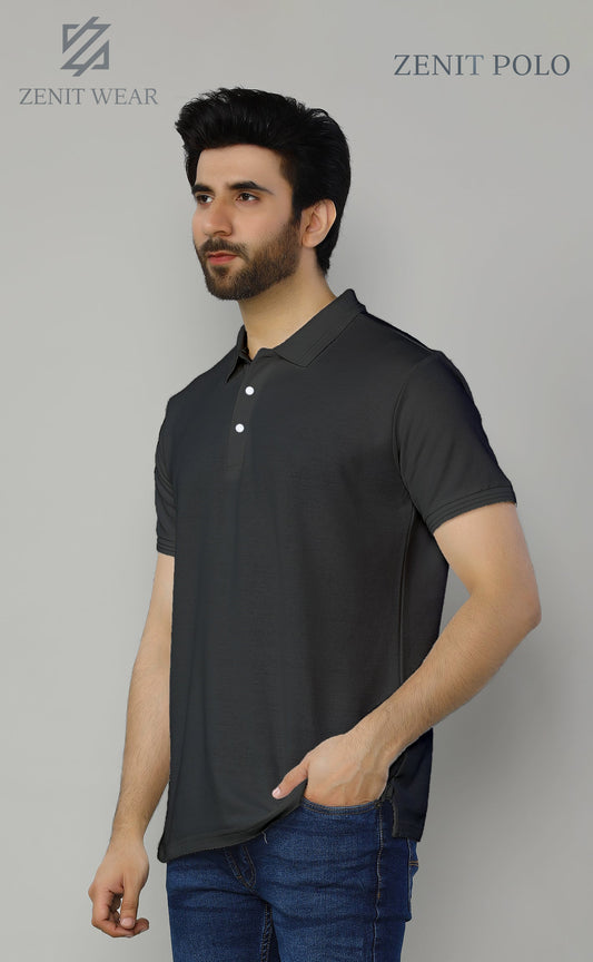 Men's Basic Polo Dark Grey